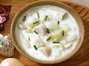 バイセヴルストの豆乳味噌スープ